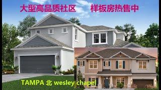 佛州买房｜坦帕奥兰多购房｜wesley chapel | 豪华样板间出售回租｜5卧4.5卫｜私人泳池｜湖景｜好学区| 交通便利