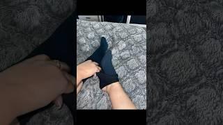 Blue calf socks pedicure reveal #pedicure #socks #feet #toe #legs #fashion