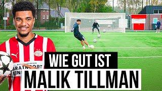 Fussball Challenge vs. Malik Tillman |  Wie gut ist der 25 Mio € Mann  ?