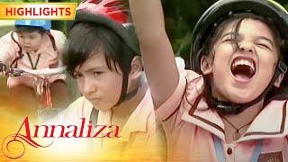 Annaliza beats Lester and PJ in a bike race | Annaliza