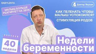 40 неделя Беременности/Стимуляция Родов/Малыш реагирует на звук/Как пеленать ребенка #беременность