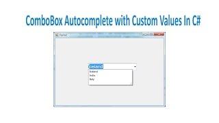 ComboBox Autocomplete With Custom Values