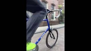 First time riding a mini velo!