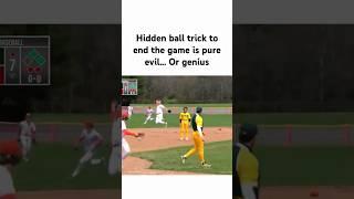 Hidden Ball Trick To End The Game Is Diabolical #baseball