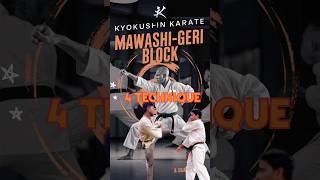 Mawashi-Geri Block 4 Techniques #karate #kyokushin #selfdefense #technique #block #shorts 