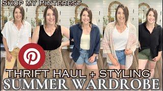 THRIFTED CLOTHING HAUL + STYLING IDEAS FOR SUMMER/MODEST CAPSULE WARDROBE/SHOP MY PINTEREST BOARD!