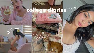 COLLEGE DIARIES | book haul, studying for midterms, lab class 