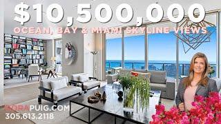 HIGHEST FLOOR AT THE APOGEE WITH OCEAN, BAY & SKYLINE VIEWS ~ Apogee 2102 ~ $10,500,000 ~ DORA PUIG