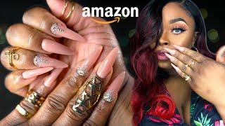 DIY Modelones polygel nail kit tutorial | AMAZON Bling Nails