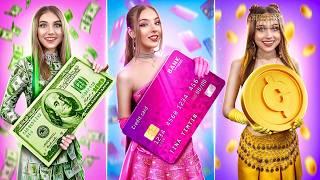 Девушка Цент vs Доллар vs Миллион! Девушки с Банкомата в Реальной Жизни