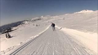 GoPro Hero HD cross country skiing at Norefjell, Norway