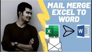 How to Mail Merge using Excel to Word