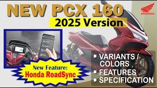 New PCX 160 (2025 Version): Variants, Features (New Honda RoadSync), and Specifications