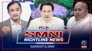 LIVE: SMNI Nightline News with Admar Vilando & MJ Mondejar | January 3, 2025 - Biyernes