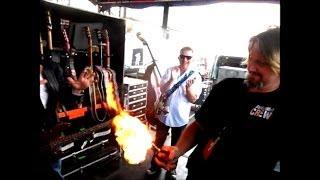 Lighting a guitar pick on fire by Guitar Tech Sammy Bones