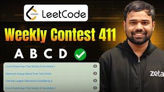 A-D | Leetcode Weekly Contest 411 Solutions  | Editorials | Abhinav Awasthi