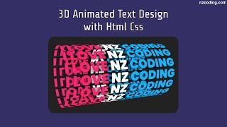 3D Animated Text With Html Css