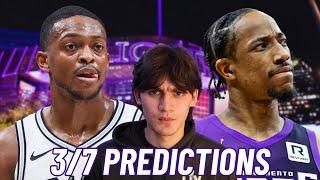 NBA PREDICTIONS & BEST BETS 3/7!