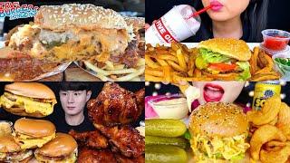 ASMR Cheese Burger Mukbang Compilation 13 | Satisfying Eating Sounds | Burgers Asmr