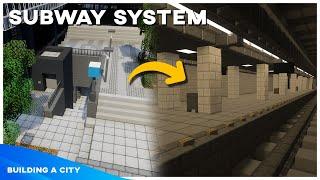 Expanding the Subway System - Building A City #132 [Minecraft Timelapse]