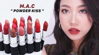 NEW MAC 맥 파우더 키스 립스틱 전컬러 다 샀다 (기존 인기컬러와 비교) | 영업왕 민스코 Minsco