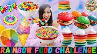 Eating Only RAINBOW FOODS for 24 HOURS || RAINBOW FOOD CHALLENGE