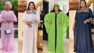 Latest Lace African women's Boubou gowns styles for special occasions(lace styles)