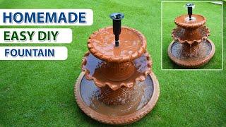 Homemade DIY Terracotta Fountain for Garden