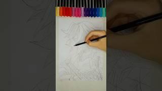 How to draw Giyuu Tomioka side profile  | from Demon Slayer #art #kimetsunoyaiba #giyuutomioka