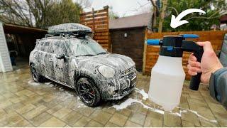 $20 Portable Electric Foam Cannon CAR WASH in 2 Minutes! #detailing