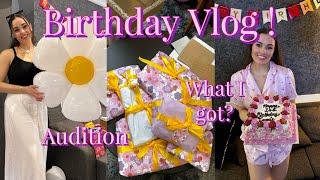 My 24th Birthday Vlog - audition | Shrek | Newsies warm up | what I got!