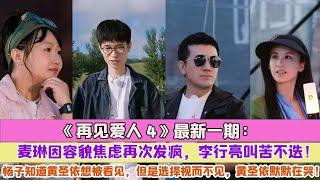 《再見愛人4》最新一期：麥琳因容貌焦慮再次發瘋，李行亮叫苦不迭！楊子知道黃聖依想被看見，但是選擇視而不見，黃聖依默默在哭！