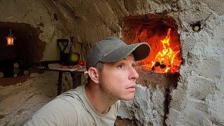 Building a Cave, Primal Shelter | Cozy and Warm Underground Nomadic House | Stone Age Construction