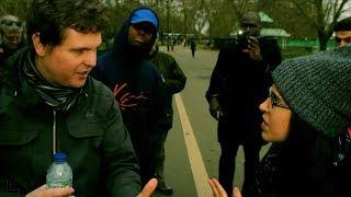 Bob vs  Feminist & Two Atheists | Speakers Corner
