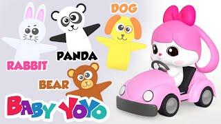 Learn Animals Names with Baby Yoyo, Kids Rhymes and Cartoon Videos