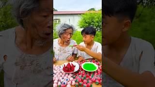 Jelly and spicy peppers for poor grandpa to eat #shorts #baby #cute