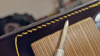 Hand Stitching The Clochette Shoulder Bag. Leathercraft Masterclass