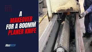 Sharpening 800mm planer knife blade
