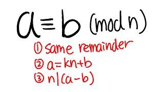 What does a ≡ b (mod n) mean? Basic Modular Arithmetic, Congruence