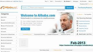 webhistory of alibaba.com