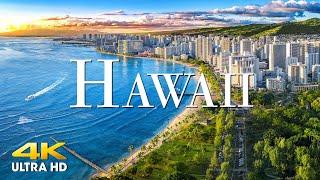 FLYING OVER HAWAII (4K UHD) Amazing Beautiful Nature Scenery with Relaxing Music | 4K VIDEO ULTRA HD