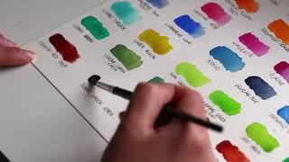 Lukas 1862 Watercolor Set - Swatches - Timelapse