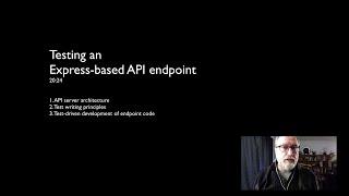 Testing an Express-based API endpoint