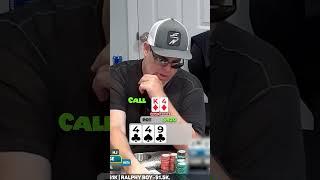 Epic Bluff Fail: Average Joel vs. Loud George | Poker Hand Analysis  #poker #youtubeshorts