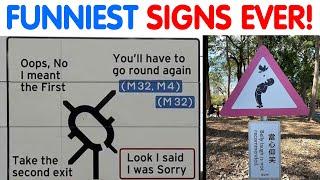 FUNNIEST & DUMBEST Signs That You Must See...