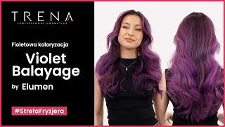 Fioletowa koloryzacja | Violet balayage by Elumen | Fioletowe włosy by Trena x Arno Gill 