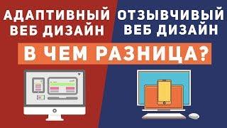 Уроки CSS: В чем разница адаптивный и отзывчивый дизайн сайта