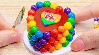 Best Miniature KitKat Chocolate Cake Decorating  Colorful Heart Chocolate Ideas | 1000+Yummy Cake