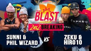 Phil Wizzard & Sunni vs Zeku & Hiro10 I Top 16 2vs2 Breaking I The Legits Blast 2023