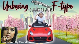 Jaguar F-Type mini electric Car Kenji's Unboxing Building Playing Tecnobike |Jaguar Toy|play pretend